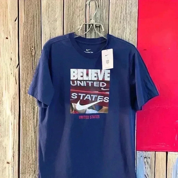 Nike USMNT Soccer Men's "Believe" Navy Blue Tee NEW With Tags Size XL USMNT - Picture 6 of 7